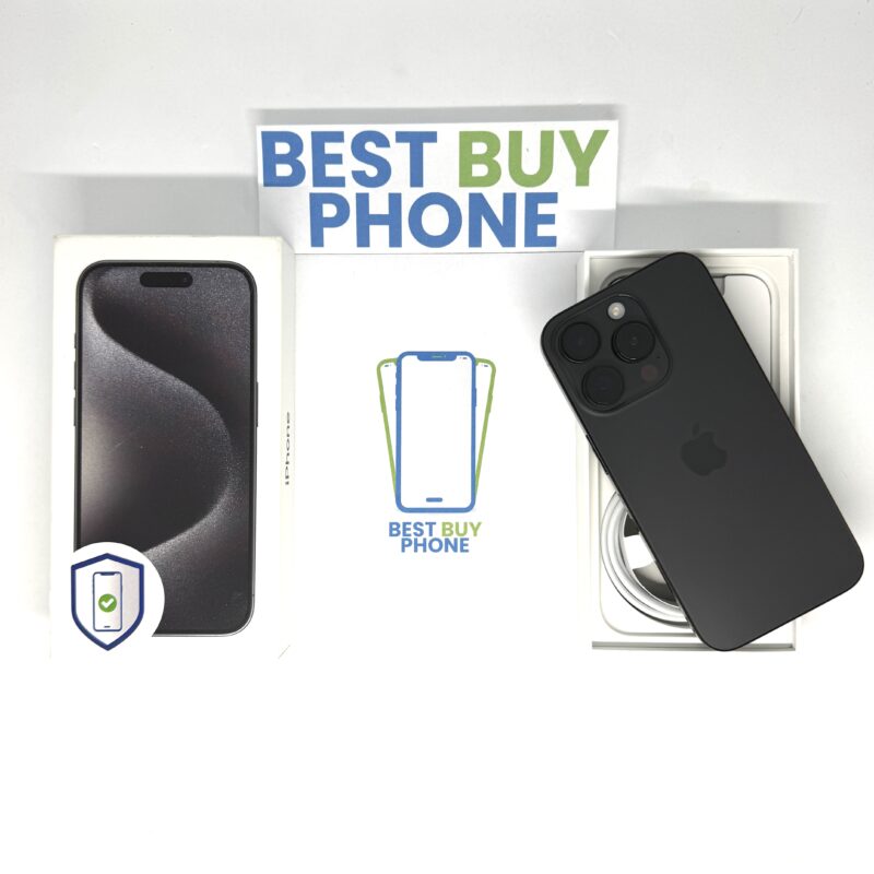 iPhone 15 Pro 256GB zwart /zeer net /100% batt /garantie
