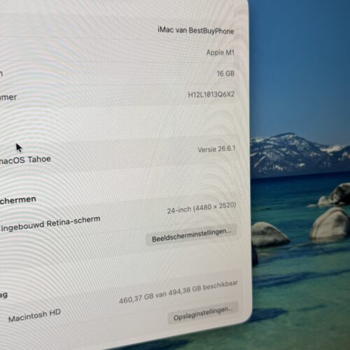 Apple iMac 2021 M1 16GB RAM 512GB zilver / zeer net + garantie