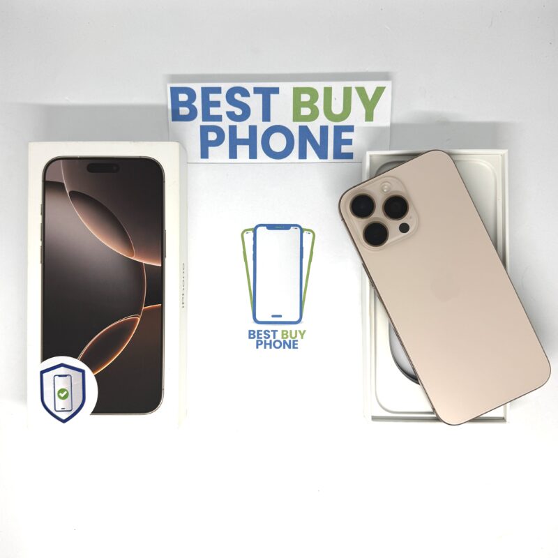 iPhone 16 Pro Max 256GB goud /zeer net /96% batt /garantie