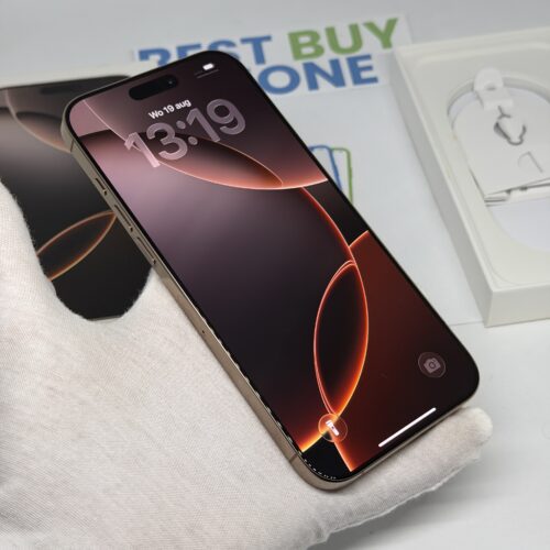 iPhone 16 Pro Max 256GB goud /zeer net /96% batt /garantie