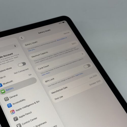 iPad Air 7e 11 inch M3 256GB paars /zeer net /100% batt /garantie