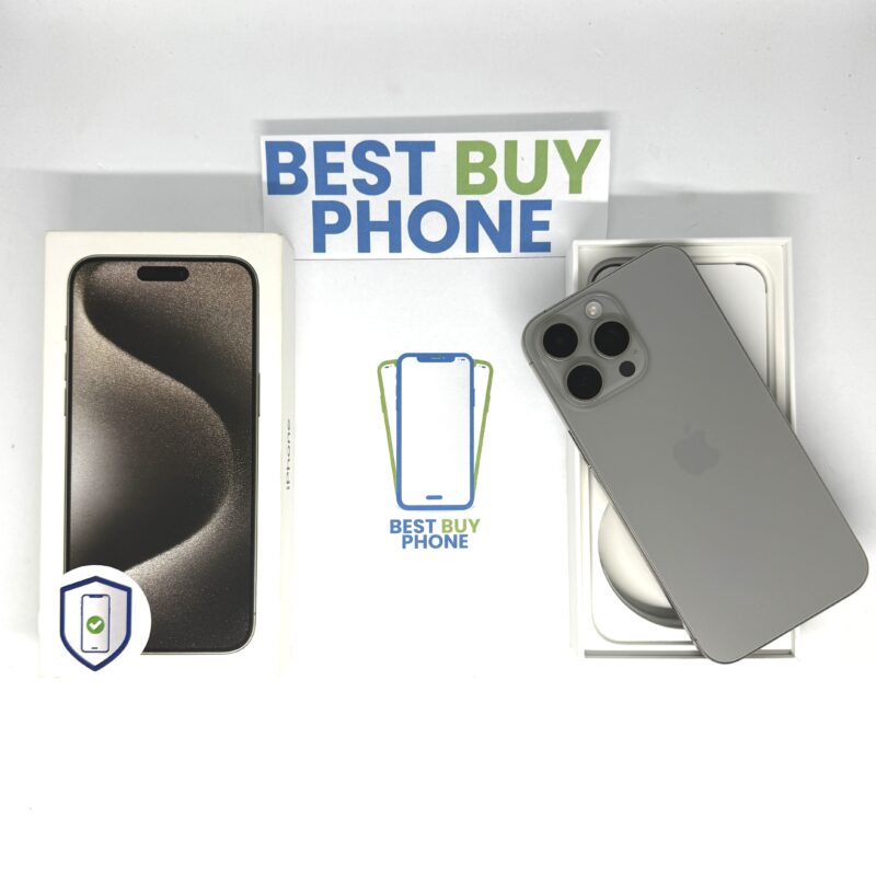 iPhone 15 Pro Max 256GB grijs /krasvrij /100% batt /garantie
