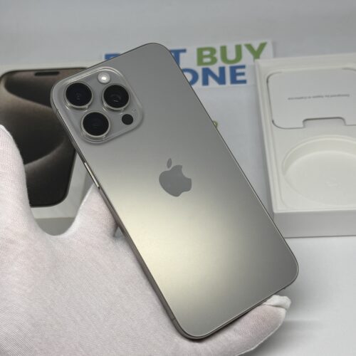 iPhone 15 Pro Max 256GB grijs /krasvrij /100% batt /garantie