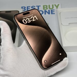 iPhone 15 Pro Max 256GB grijs /krasvrij /100% batt /garantie