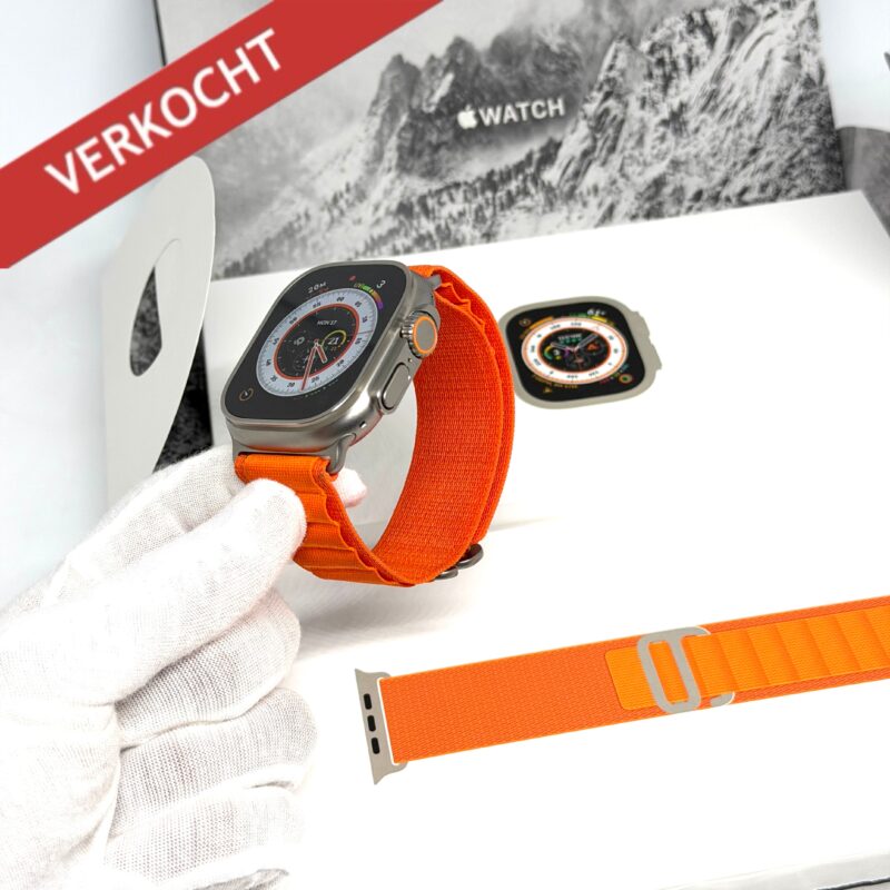 Apple Watch Ultra 1 grijs /oranje trail band /87% batt /garantie