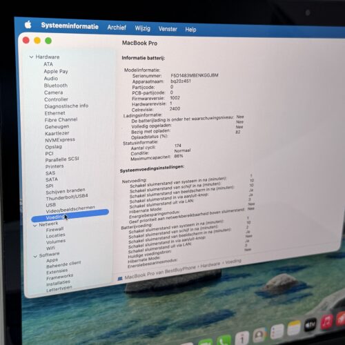 MacBook Pro M1 256GB grijs /86% batt /8-core /garantie