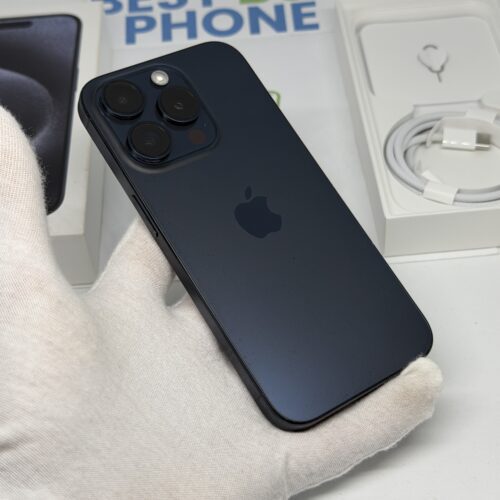 iPhone 15 Pro 128GB blauw /licht gebruikt /91% batt /garantie