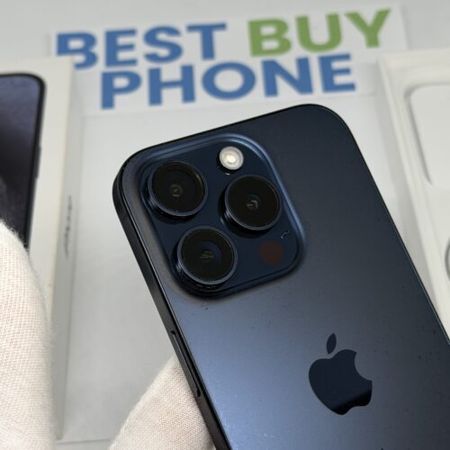 iPhone 15 Pro 128GB blauw /licht gebruikt /91% batt /garantie