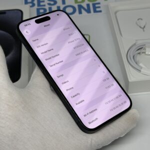 iPhone 15 Pro 128GB blauw /licht gebruikt /91% batt /garantie