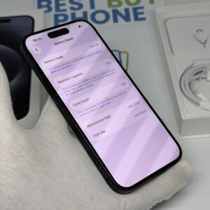iPhone 15 Pro 128GB blauw /licht gebruikt /91% batt /garantie