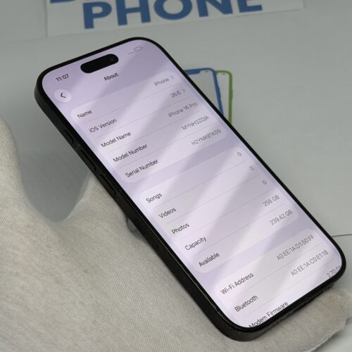 iPhone 16 Pro 256GB zwart /krasvrij scherm /93% batt /garantie