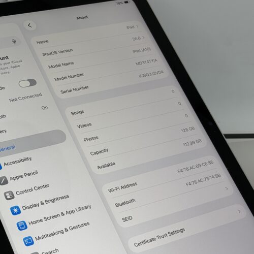 iPad 11e 128 GB zilver /krasvrij /100% batt /garantie