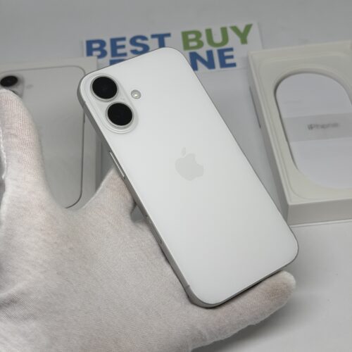iPhone 16 128GB wit /krasvrij /91% batt /garantie