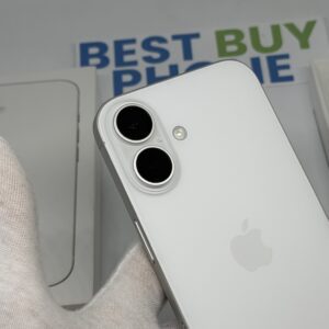 iPhone 16 128GB wit /krasvrij /91% batt /garantie