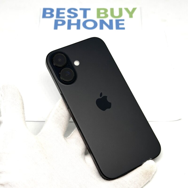 iPhone 16 128GB zwart /krasvrij scherm /89% batt /garantie