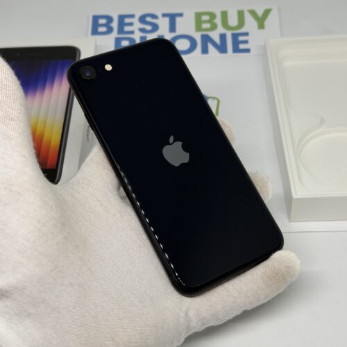 iPhone SE 2022 64GB zwart /krasvrij scherm /91% batt /garantie