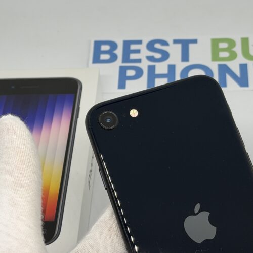 iPhone SE 2022 64GB zwart /krasvrij scherm /91% batt /garantie