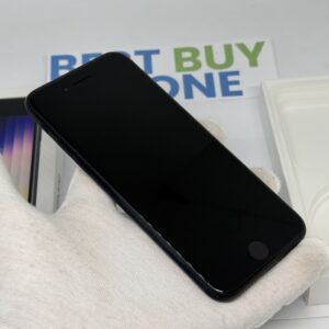 iPhone SE 2022 64GB zwart /krasvrij scherm /91% batt /garantie
