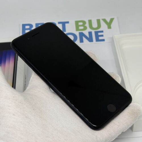 iPhone SE 2022 64GB zwart /krasvrij scherm /91% batt /garantie