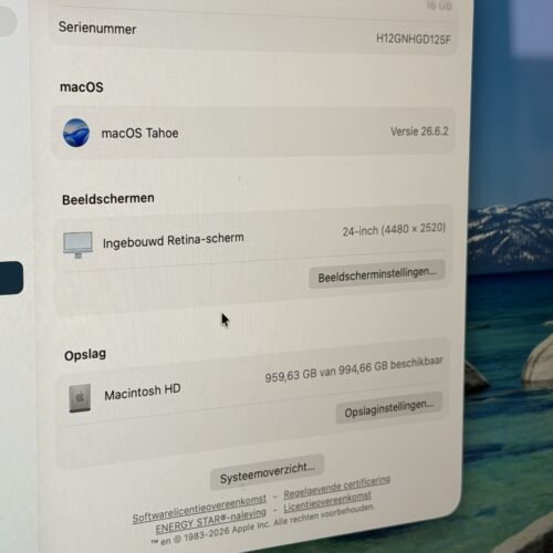 Apple iMac 2021 M1 /16GB ram /1TB SSD /numeriek /garantie.