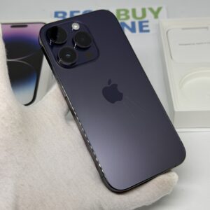 iPhone 14 Pro 256GB paars /krasvrij scherm /100% batt /garantie
