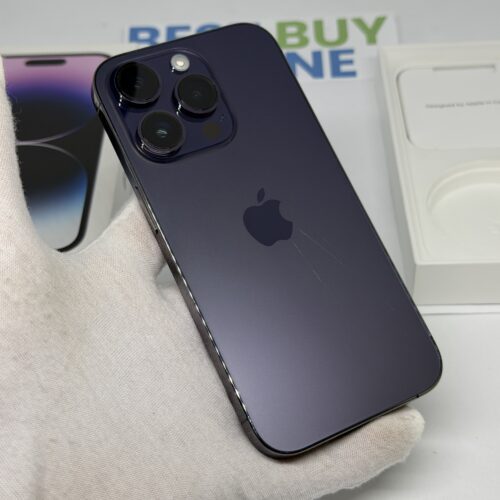iPhone 14 Pro 256GB paars /krasvrij scherm /100% batt /garantie