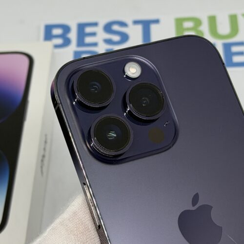 iPhone 14 Pro 256GB paars /krasvrij scherm /100% batt /garantie