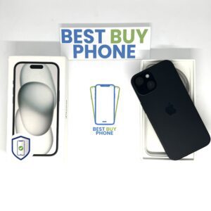 iPhone 15 128GB zwart /krasvrij /92% batt /garantie
