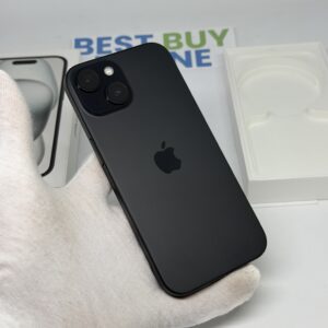 iPhone 15 128GB zwart /krasvrij /92% batt /garantie