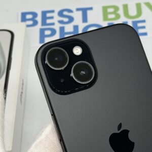 iPhone 15 128GB zwart /krasvrij /92% batt /garantie