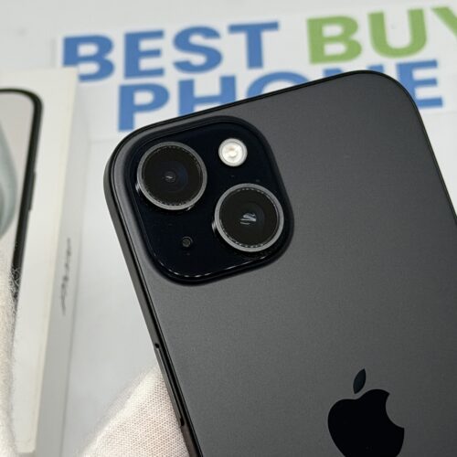 iPhone 15 128GB zwart /krasvrij /92% batt /garantie