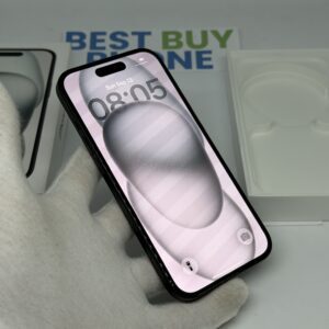 iPhone 15 128GB zwart /krasvrij /92% batt /garantie
