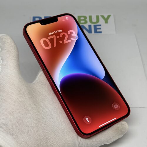 iPhone 14 plus 128GB rood /krasvrij glas /85% batt /garantie