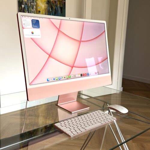 Apple iMac 2021 M1 rood/roze /Touch ID /8-core /garantie