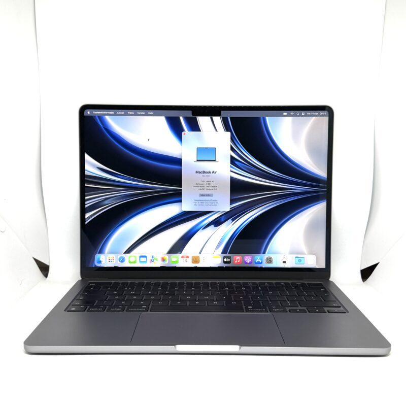 MacBook Air M2 256GB grijs /97% batt /zeer net /garantie