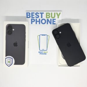 iPhone 16 plus 128GB zwart /krasvrij glas /94% batt /garantie