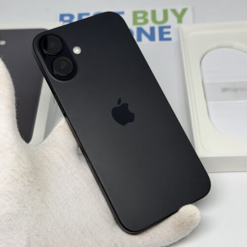 iPhone 16 plus 128GB zwart /krasvrij glas /94% batt /garantie