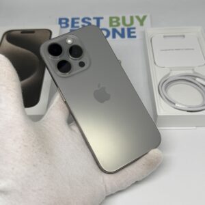 iPhone 15 Pro 128GB grijs /zeer net /90% batt /garantie