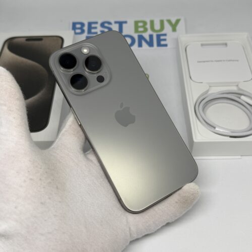 iPhone 15 Pro 128GB grijs /zeer net /90% batt /garantie
