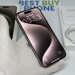 iPhone 15 Pro 128GB grijs /zeer net /90% batt /garantie