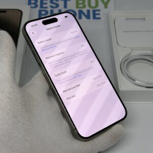 iPhone 15 Pro 128GB grijs /zeer net /90% batt /garantie
