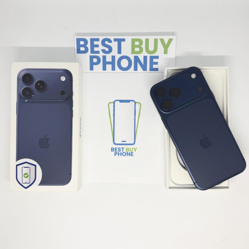 iPhone 17 Pro Max 256GB blauw /krasvrij glas /100% batt /garantie