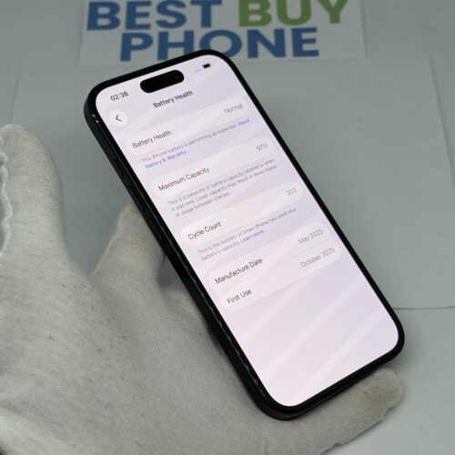 iPhone 16 128GB zwart /krasvrij scherm /97% batt /garantie