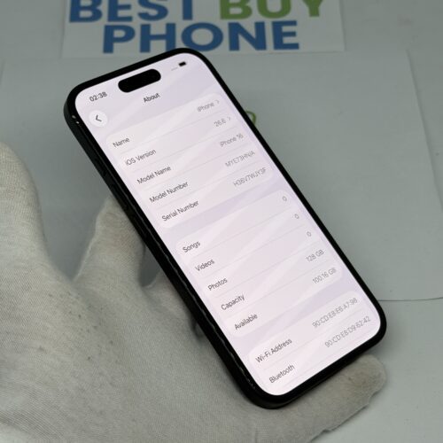 iPhone 16 128GB zwart /krasvrij scherm /97% batt /garantie