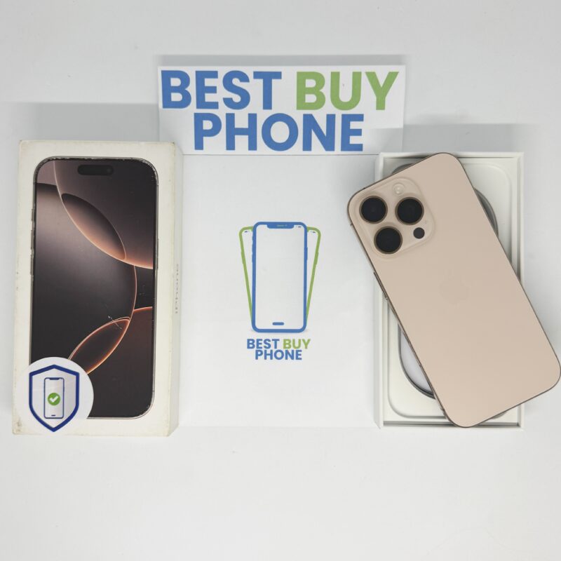 iPhone 16 Pro 512GB goud /krasvrij /100% batt /garantie