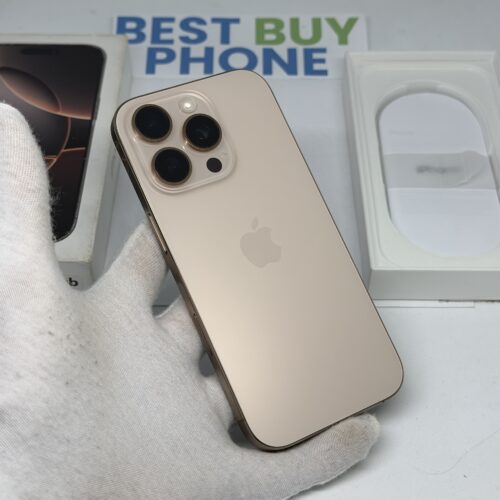 iPhone 16 Pro 512GB goud /krasvrij /100% batt /garantie