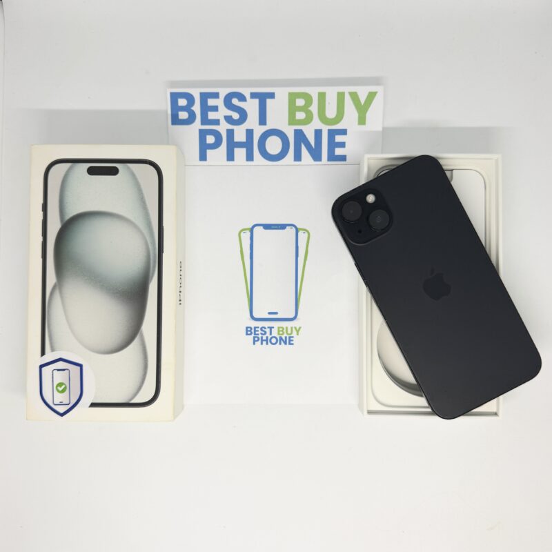 iPhone 15 plus 256GB zwart /krasvrij glas /91% batt /garantie