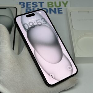 iPhone 15 plus 256GB zwart /krasvrij glas /91% batt /garantie.