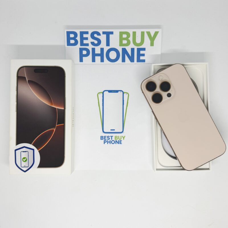 iPhone 16 Pro 128GB goud /zeer net /91% batt /garantie