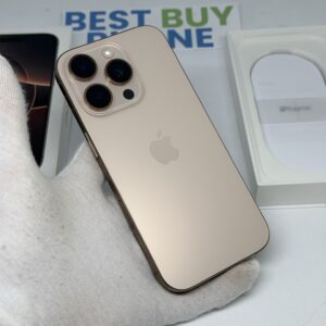 iPhone 16 Pro 128GB goud /zeer net /91% batt /garantie